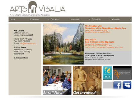 ArtsVisalia.org Web Design