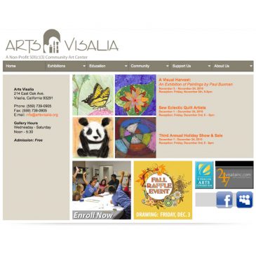 Website Design – ArtsVisalia.org